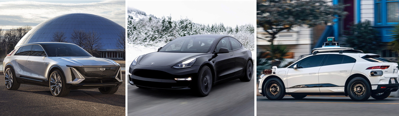 CADILLAC LYRIC - TESLA MODEL 3 - WAYMO ONE