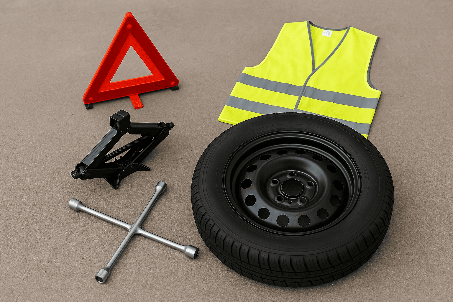 accessoires necessaires pour changer un pneu