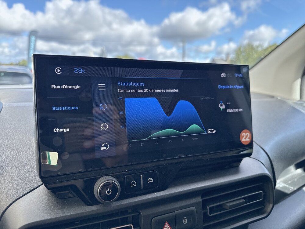 Occasion PEUGEOT Partner E-PARTNER FOURGON M 800 KG 136 CH BATTERIE 54 KWH